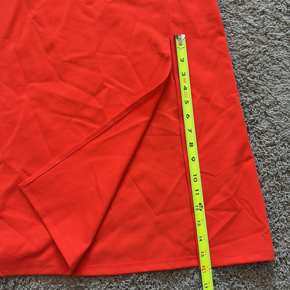 Open Edit Dress Women Orange Bodycon Tank Slit Jersey - Picture 9 of 14
